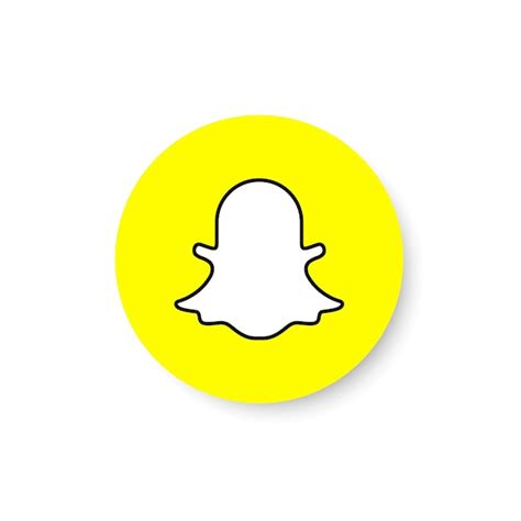 Icono del logotipo del círculo de snapchat aplicación de redes sociales