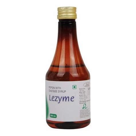 Lezyme Digestive Enzyme Syrup Third Party Manufacturer Packaging Size