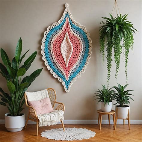Vagina Wall Art For Body Positive Woman Macrame Yoni Wall Hanging Vulva Tapestry For Quirky
