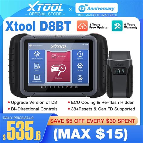 Xtool D Bt Obdii Automotive Full System Diagnostic Tool Ecu Coding