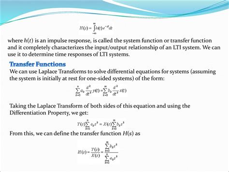 Lesson Week 10 Response Of LTI Systems Transfer Functions Partial