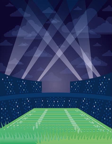 american football field scene icon 1834236 Vector Art at Vecteezy