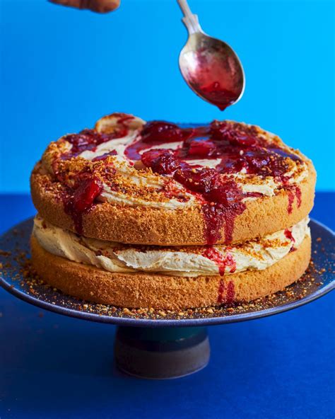 Peanut Butter And Jam Sponge Cake Delicious Magazine