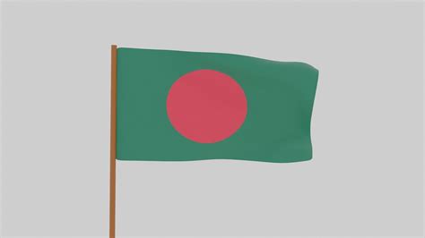 Bangladesh Flag Waving Animated free VR / AR / low-poly 3D model ...