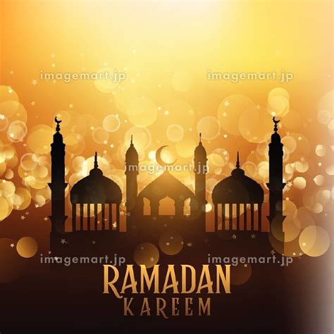 ramadan kareem background  mosques  bokeh lights