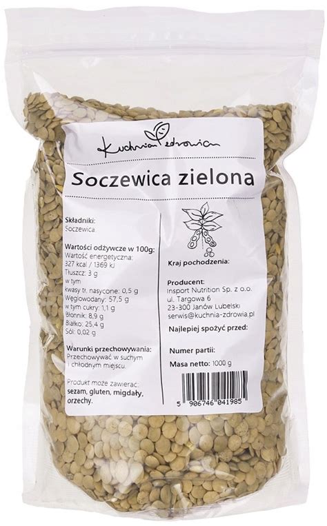 Soczewica Zielona Kuchnia Zdrowia Kg Naturalna Allegro Pl