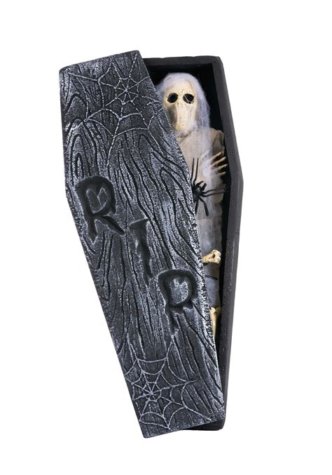 27-Inch Mummy Coffin Halloween Prop | Scary Decorations