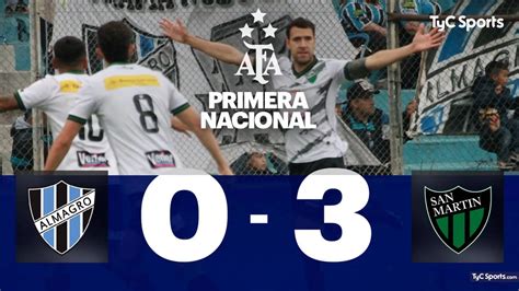 Almagro vs San Martín SJ en vivo seguí el partido minuto a minuto