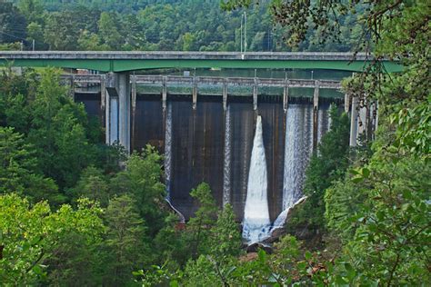 Tallulah Falls Dam Tallulah River From Overlook Number Four Tallulah