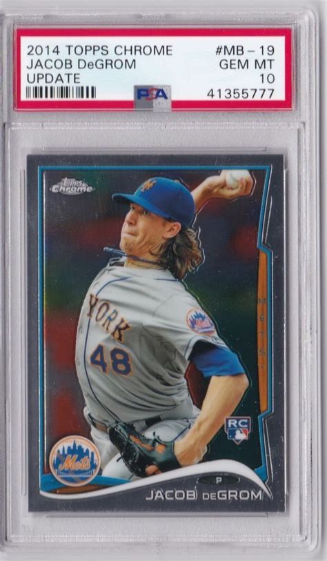 Jacob Degrom Topps Chrome Update Rookie Card Mb Psa Gem