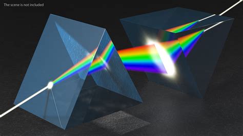 Inverted Prisms Light Spectrum Recombination D Model Ds Blend