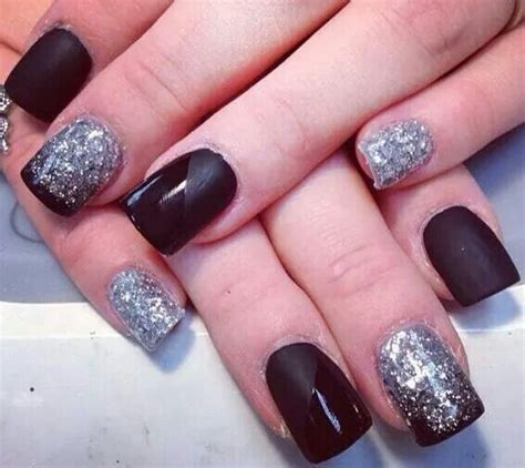 Matte & Glitter | Nails, Cute nails, Nail art