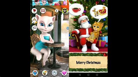 Talking Angela Vs Talking Santa Meets Ginger 1 Youtube