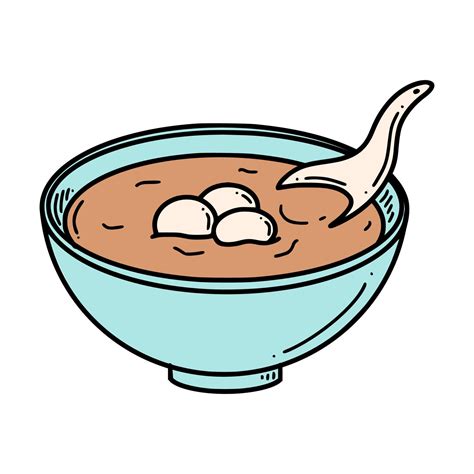 Sweet Dumpling Soup Tang Yuan Vector Illustration Chinese New Year