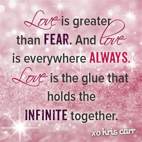 Kris Carr Inspirational Quotes Fear Of Love Words