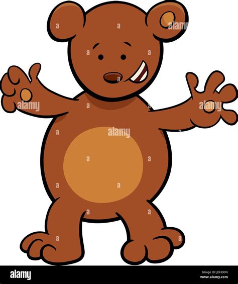 Cartoon Illustration of Little Bear Animal Character Stock Vector Image ...