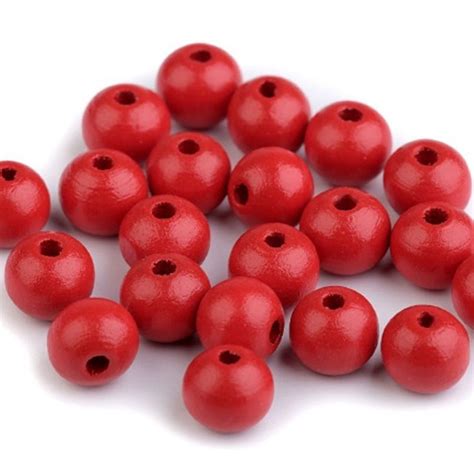 Mărgele lemn color 10 mm 20 gr Colored Wooden Beads