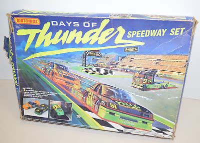 Vintage Matchbox Days Of Thunder Speedway Set Complete Playset