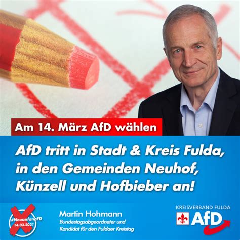 Martin Hohmann Am M Rz Afd W Hlen Afd Fulda