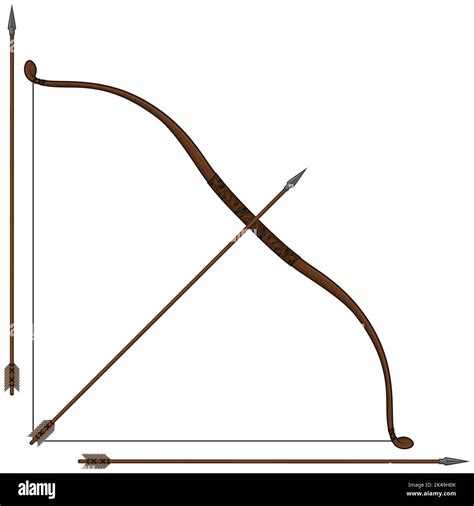 Archery Kit Vector Design For Target Shooting Bow Arrow Quiver