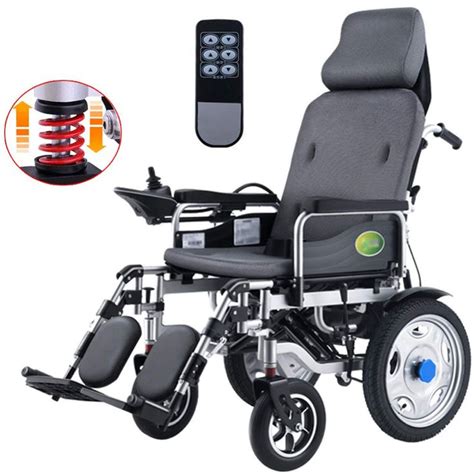 Dgpoad Heavy Duty Electric Wheelchair With Headrestfoldable Folding And Lightweight Portable