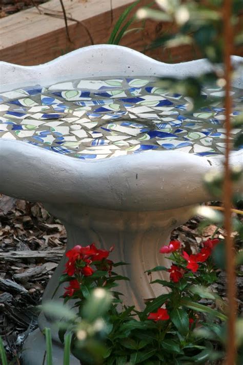 Painted Concrete Bird Baths Designs