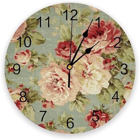 Horloges Murales Pour Salon Moderne Pivoine Fleur D Horloge Murale