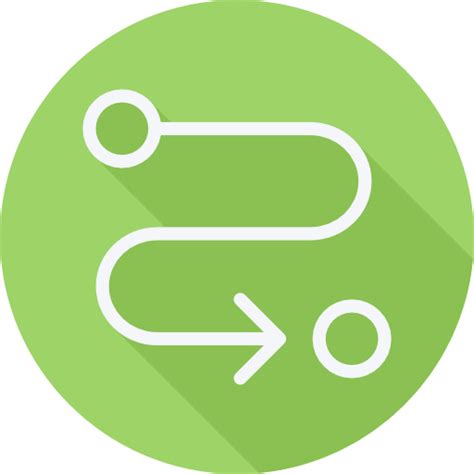 Route Cursor Creative Flat Circular Icon