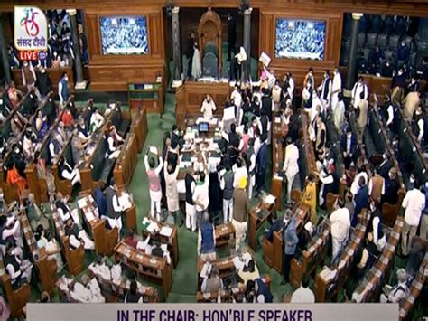 Winter Session Lok Sabha Adjourned Till Noon Following Sloganeering