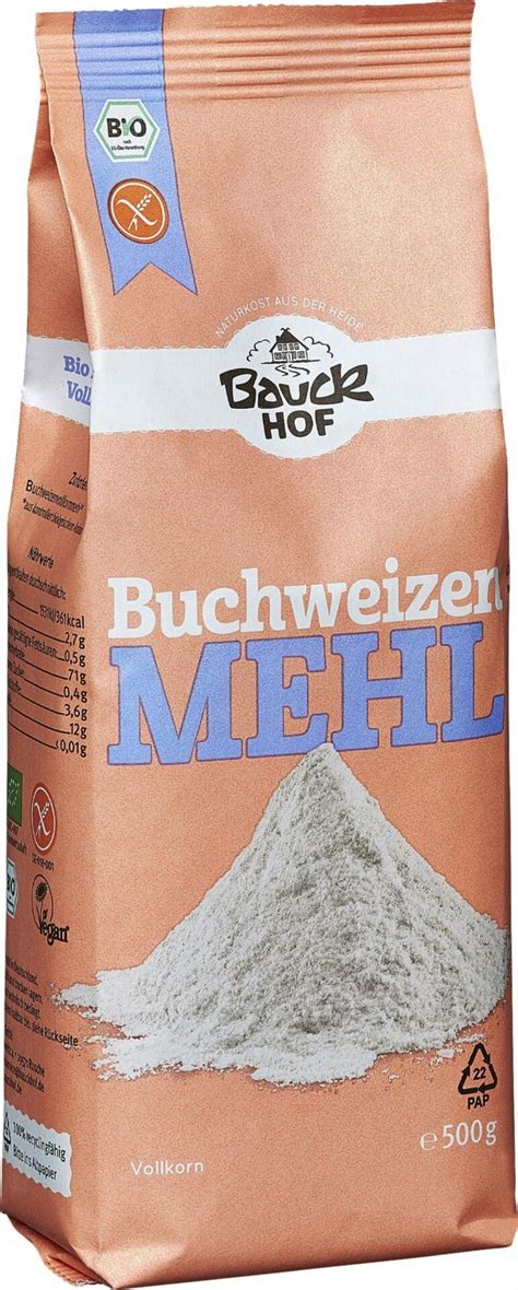 Bauckhof Buchweizenmehl Vollkorn Glutenfrei Bio X G Online Kaufen