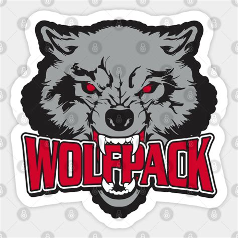 Wolfpack Sports Logo - Wolfpack - Sticker | TeePublic