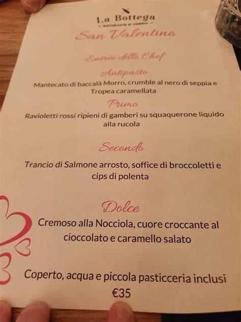 Menu Da La Bottega Ristorante Vineria Dozza