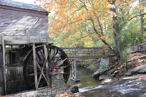 Stone Mountain Park Grist Mill In Autumn Georgia Stone Mountain Park