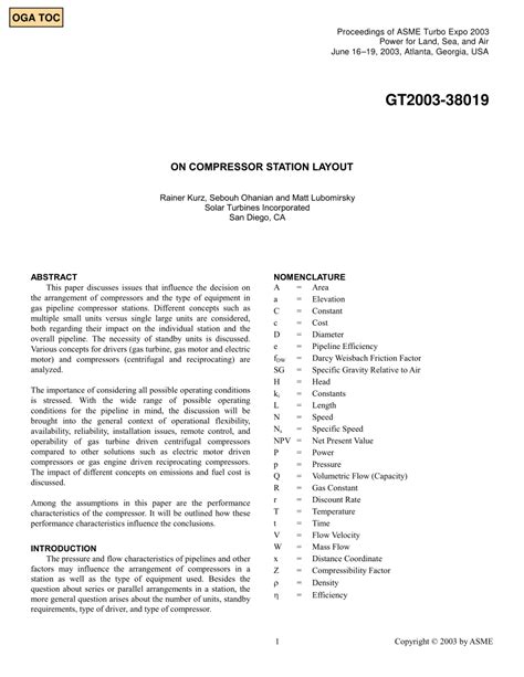 (PDF) On Compressor Station Layout