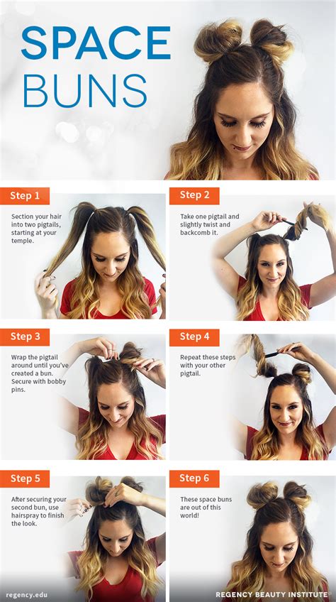 How To Create Space Buns Regency Beauty Institute Hair Bun Tutorial