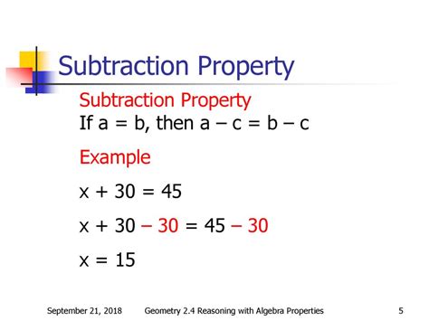 Substitution Property Of Equality Geometry