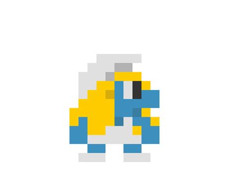 Pixelated Cartoon Characters Smurfette Design You Trust Design