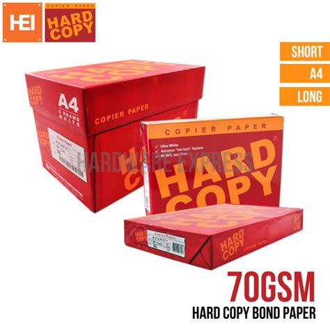 Hard Copy Bond Paper Gsm Short A Long Sold Per Rm Lazada Ph