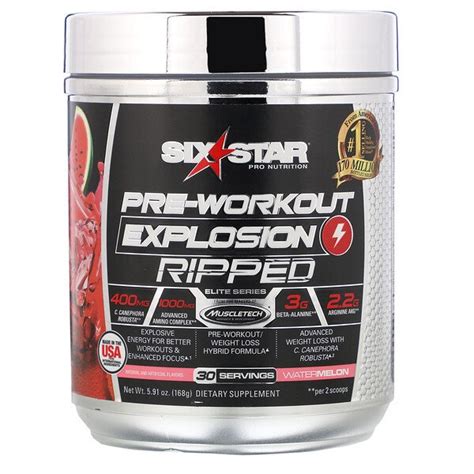 Six Star Pre Workout Explosion Ripped Watermelon Oz G