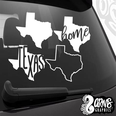 Texas Vinyl Decal Car Decal Texas Car Sticker State | Etsy