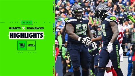 2022 Week 8 Seahawks vs. Giants Full Highlights