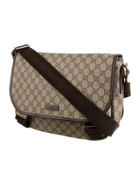 Gucci Gg Supreme Flap Messenger Bag Neutrals Crossbody Bags Handbags