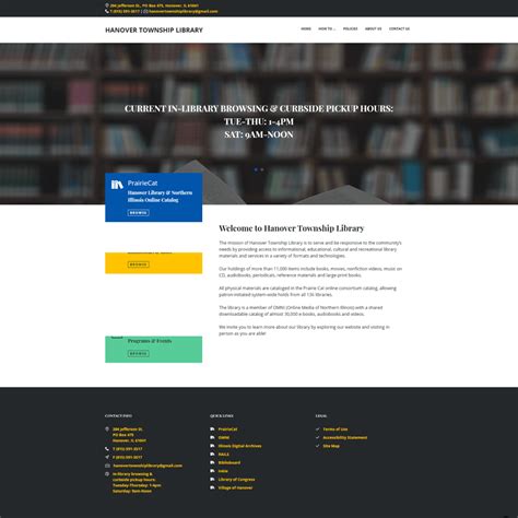 Hanover Township Library Website | Stahr Media