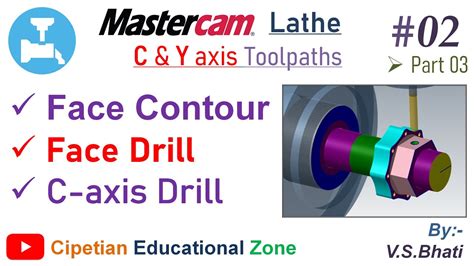 Mastercam Lathe C Y Axis Face Contour Face Drill C Axis