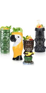 Tiki Bicchieri Tazze Per Cocktail Hawaiian Tiki Tazze G Set Di