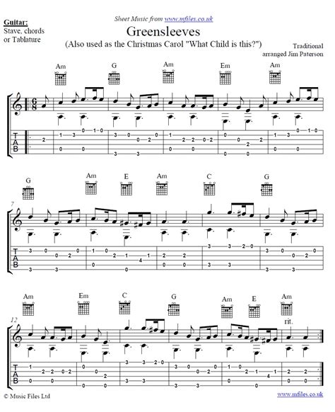 Greensleeves Piano Sheet Music Pdf / Greensleeves Satb Sheet Music ...