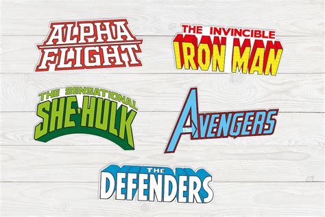 Marvel Comic Logo Stickers Set 2 - Etsy