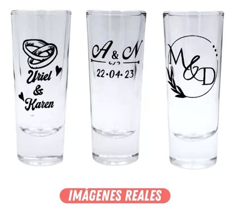 Vaso Tequilero Personalizado Boda Xv A Os Serigraf A Pzs En Venta