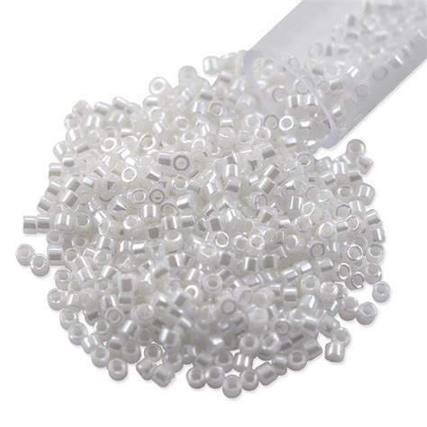 Miyuki Delica Seed Bead 11 0 Opaque White Luster 3 Gram Tube