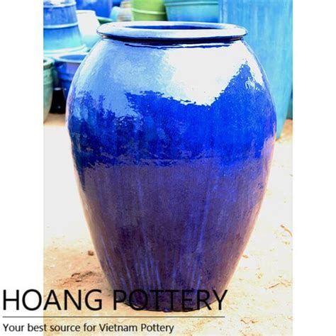 Aqua Blue Large Ceramic Flower Pots Hptr